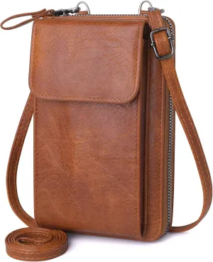 OIDERY Small Crossbody Bags for Women Cell Phone Purse Wallet PU Leather Shoulder Handbag Wallet with Credit Card Slots