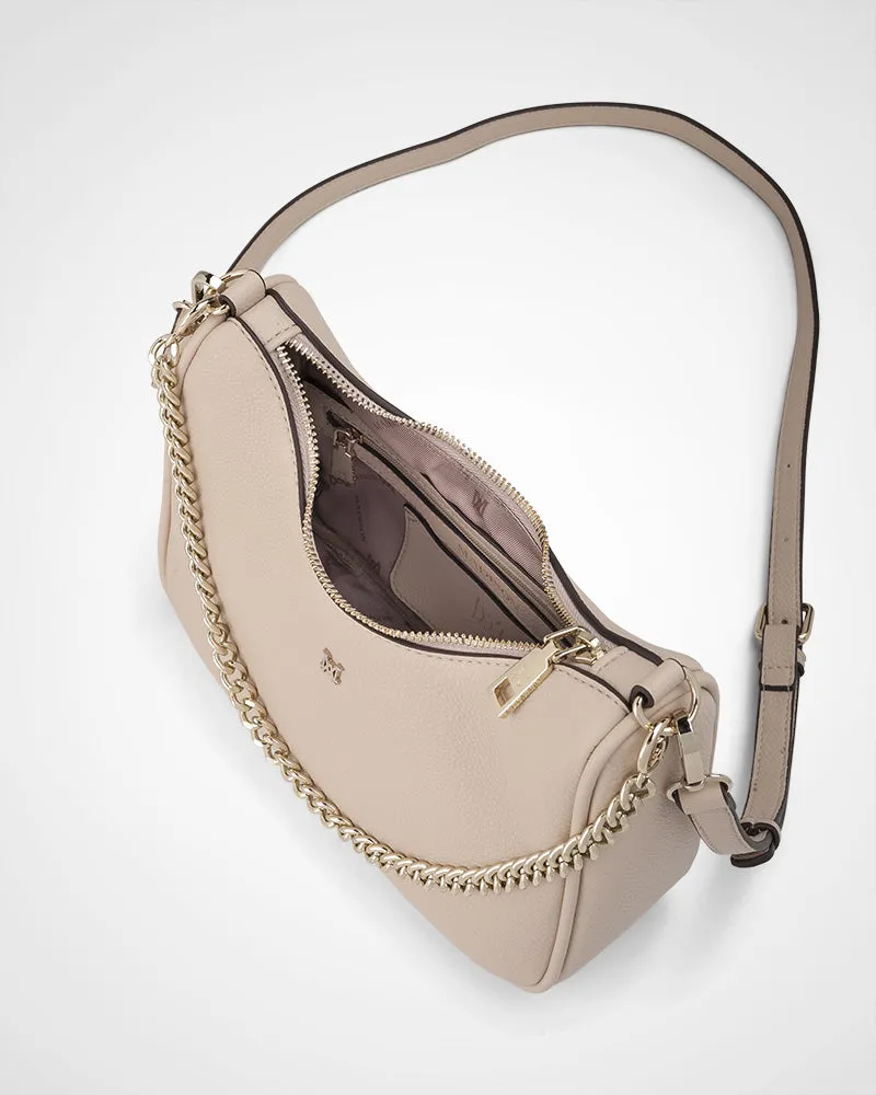 Olivia Crescent Hobo Crossbody With Chain Strap