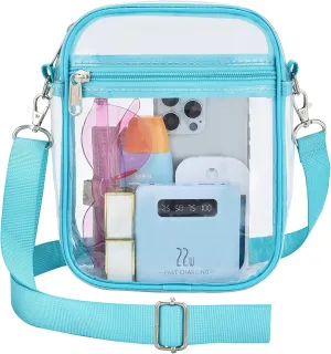 OrabenClear Messenger Bag Clear Bag Stadium Approved, Clear Purse Clear Crossbody Bag for Work, Workout, Sports