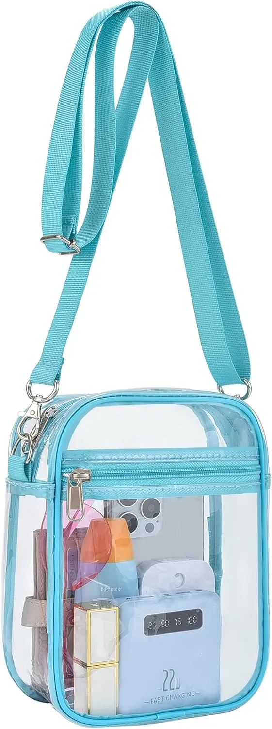 OrabenClear Messenger Bag Clear Bag Stadium Approved, Clear Purse Clear Crossbody Bag for Work, Workout, Sports