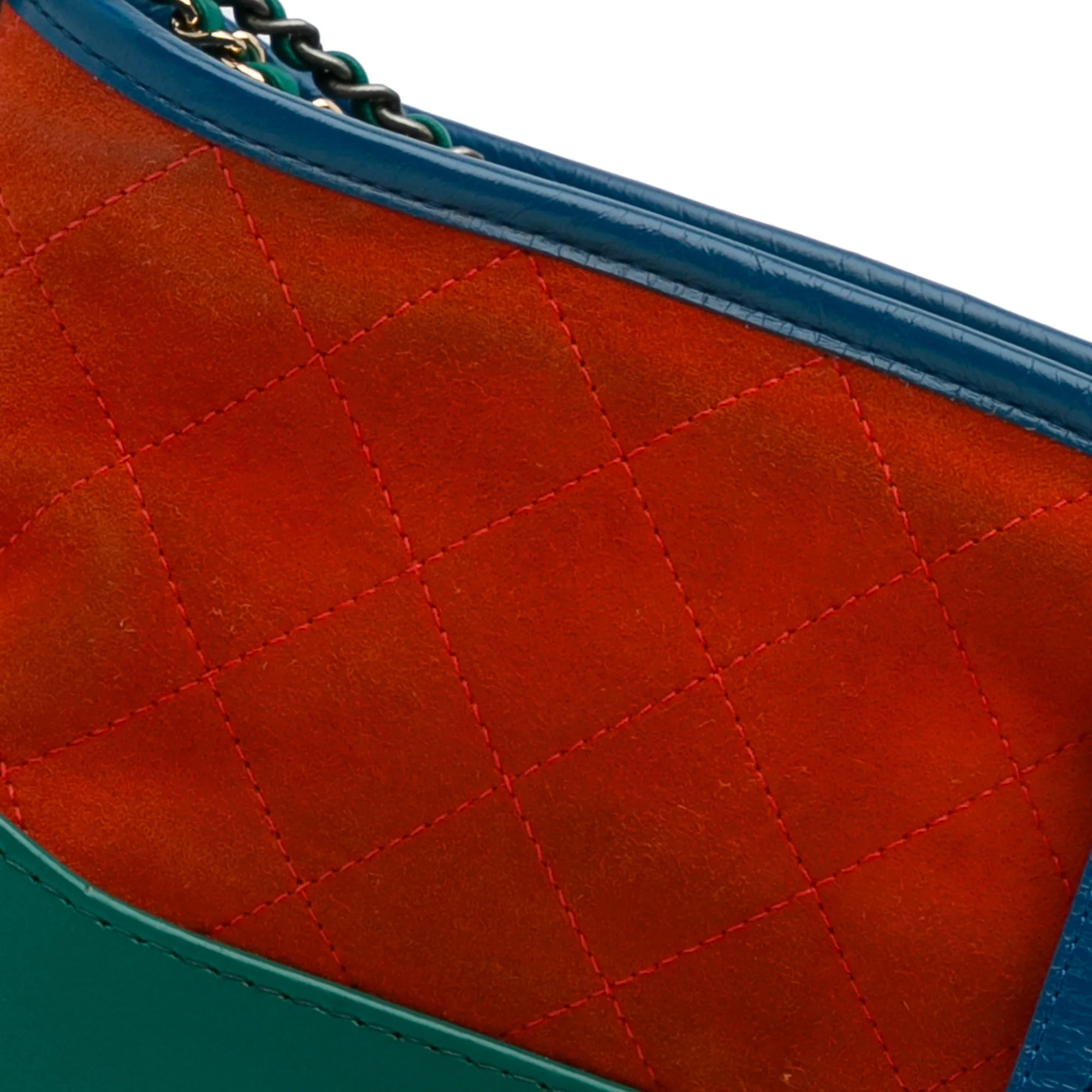Orange Chanel Small Suede Gabrielle Crossbody