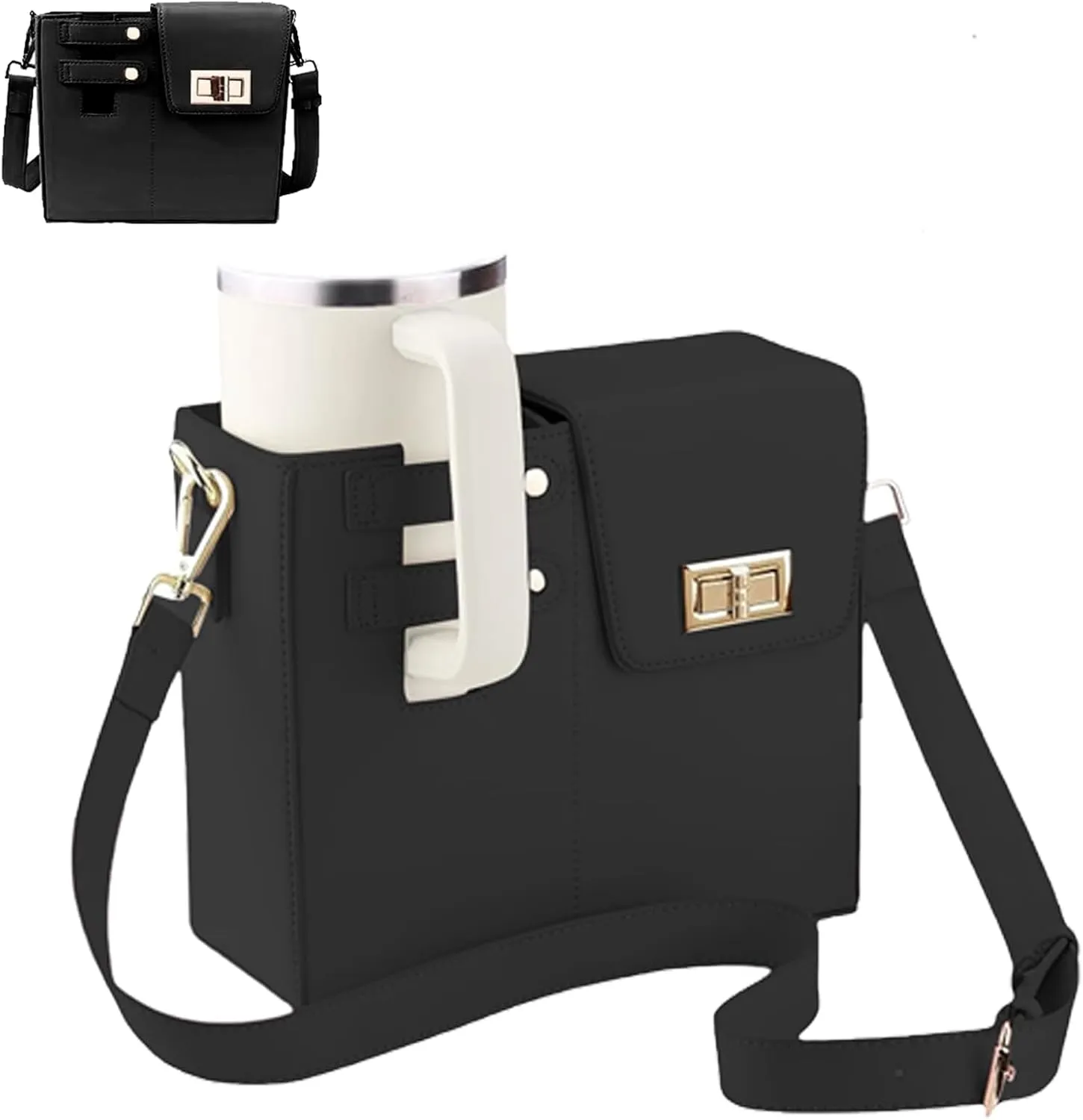Outdoor Portable Crossbody Water Cup Storage Bag, Cross Body Bag with Water Bottle Holder
