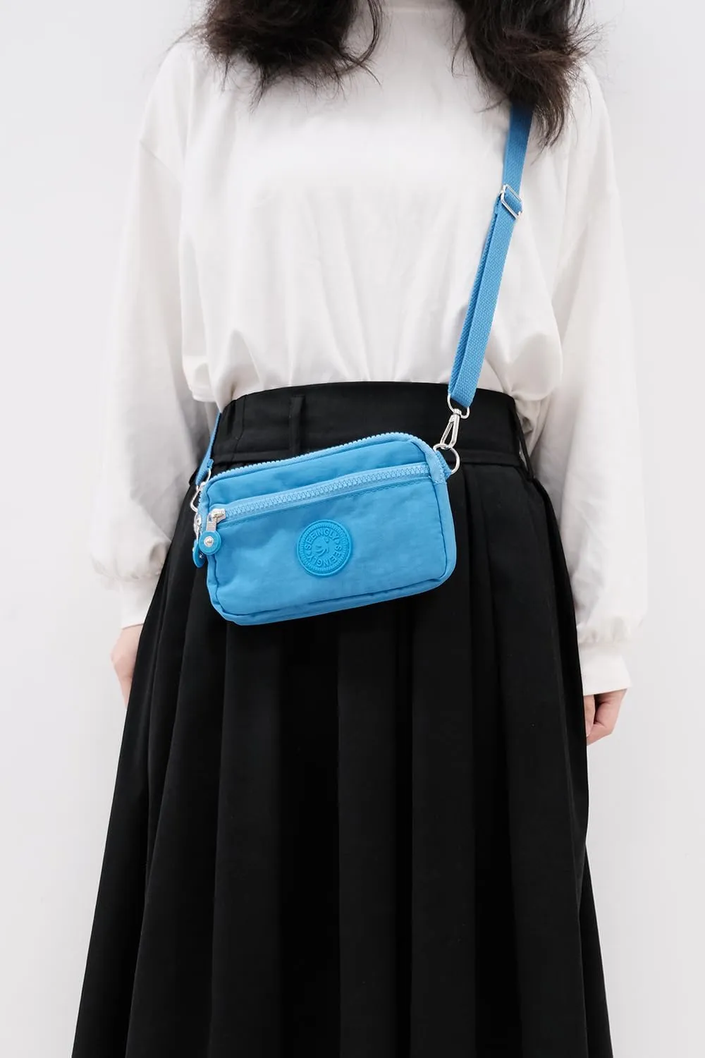 Over Shoulder Purse Crossbody for Women Triple Capacity Change Pouch with Long Strap
