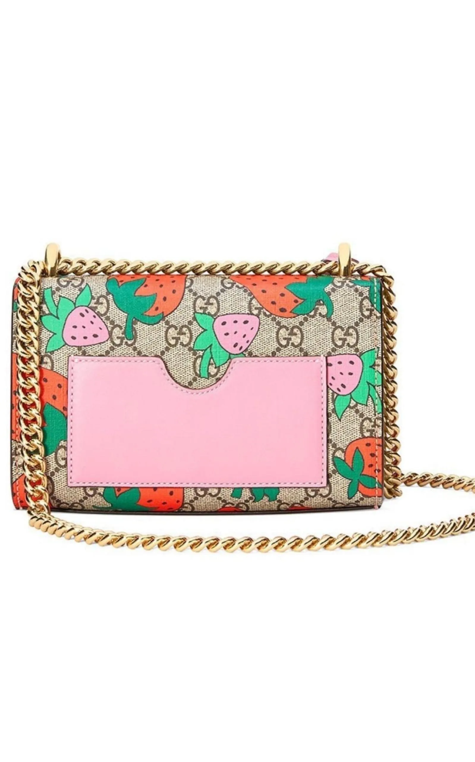 Padlock Gg Strawberry Small Shoulder Bag
