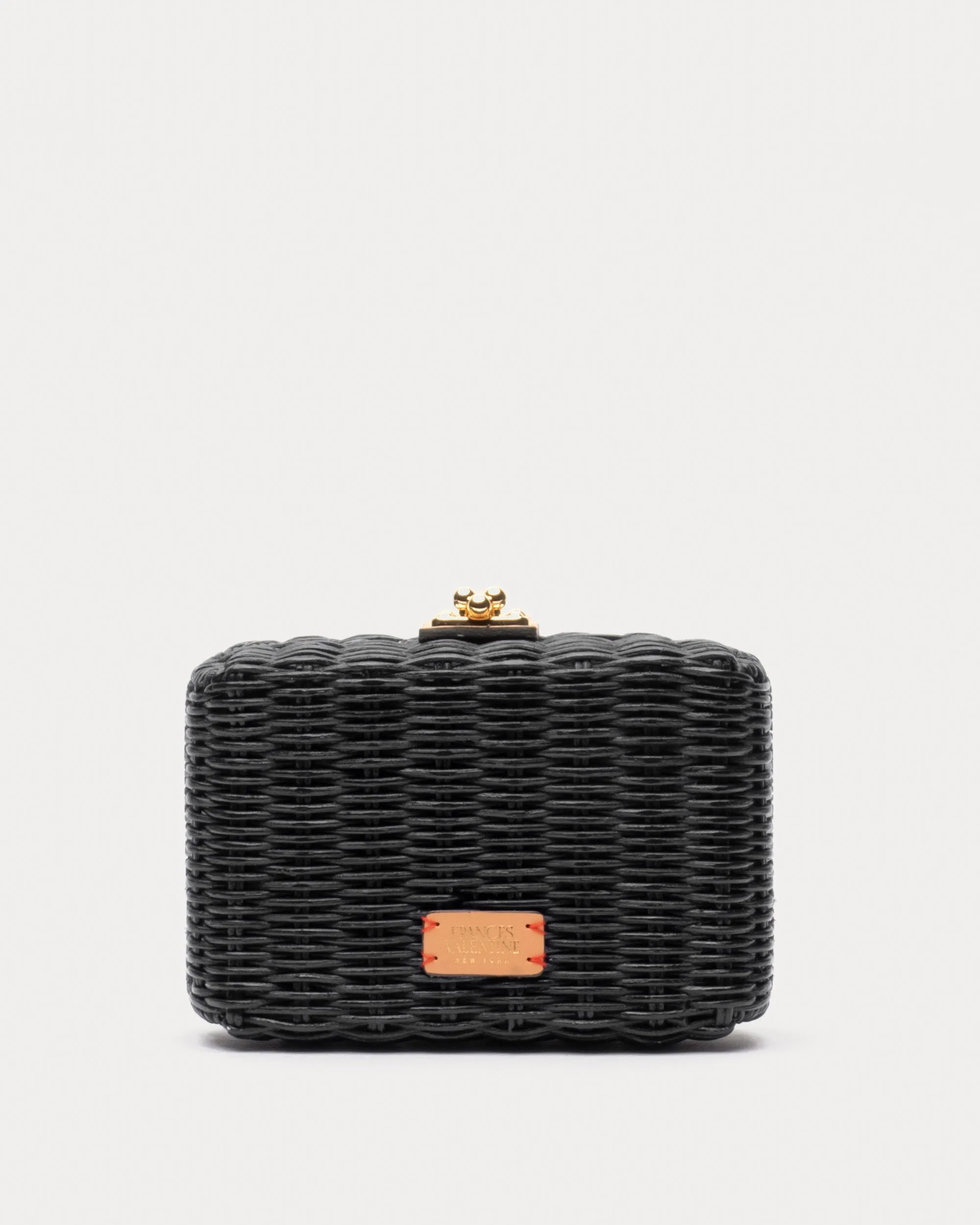 Paige Wicker Clutch - Black