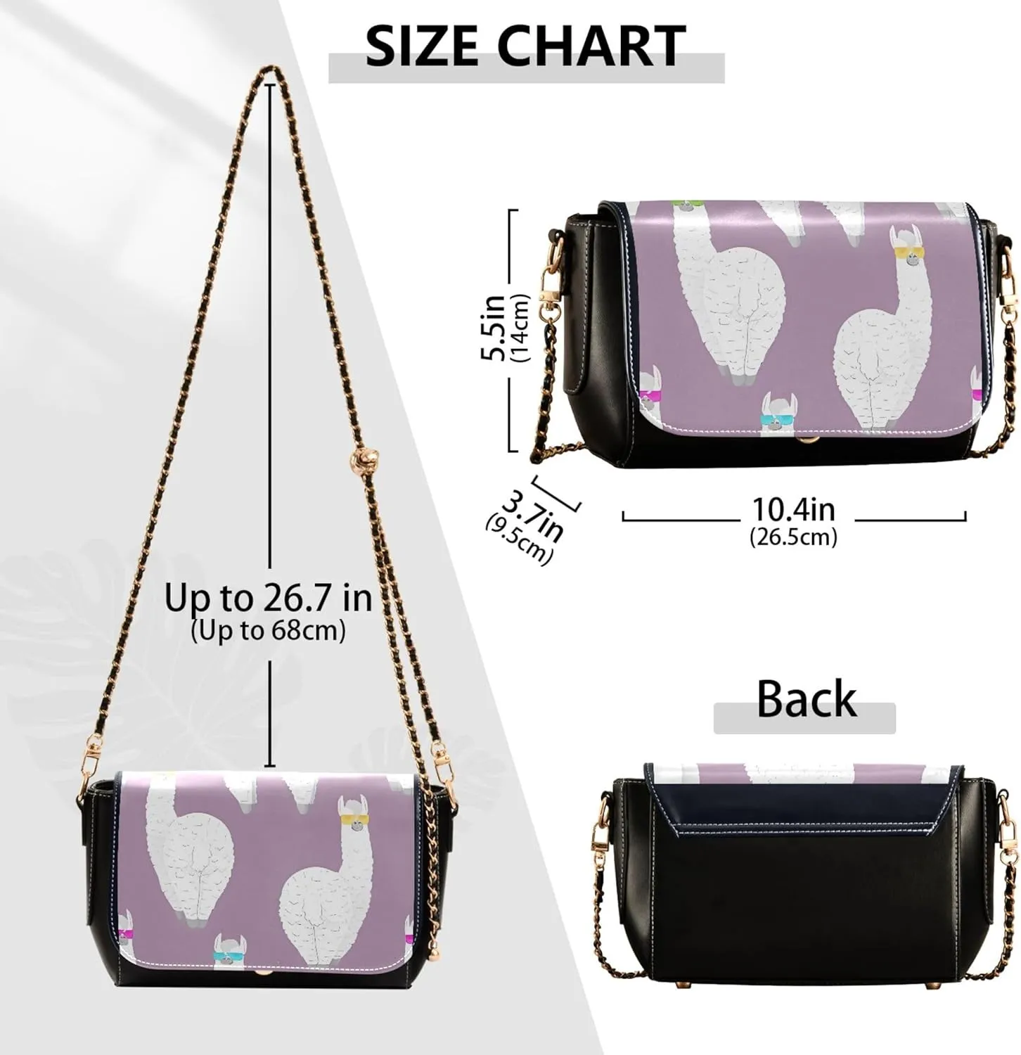 Pandas Bears Bamboo Blue Crossbody Bags for Women Everyday Leather Shoulder Bags Medium Handbag with Chain Strap