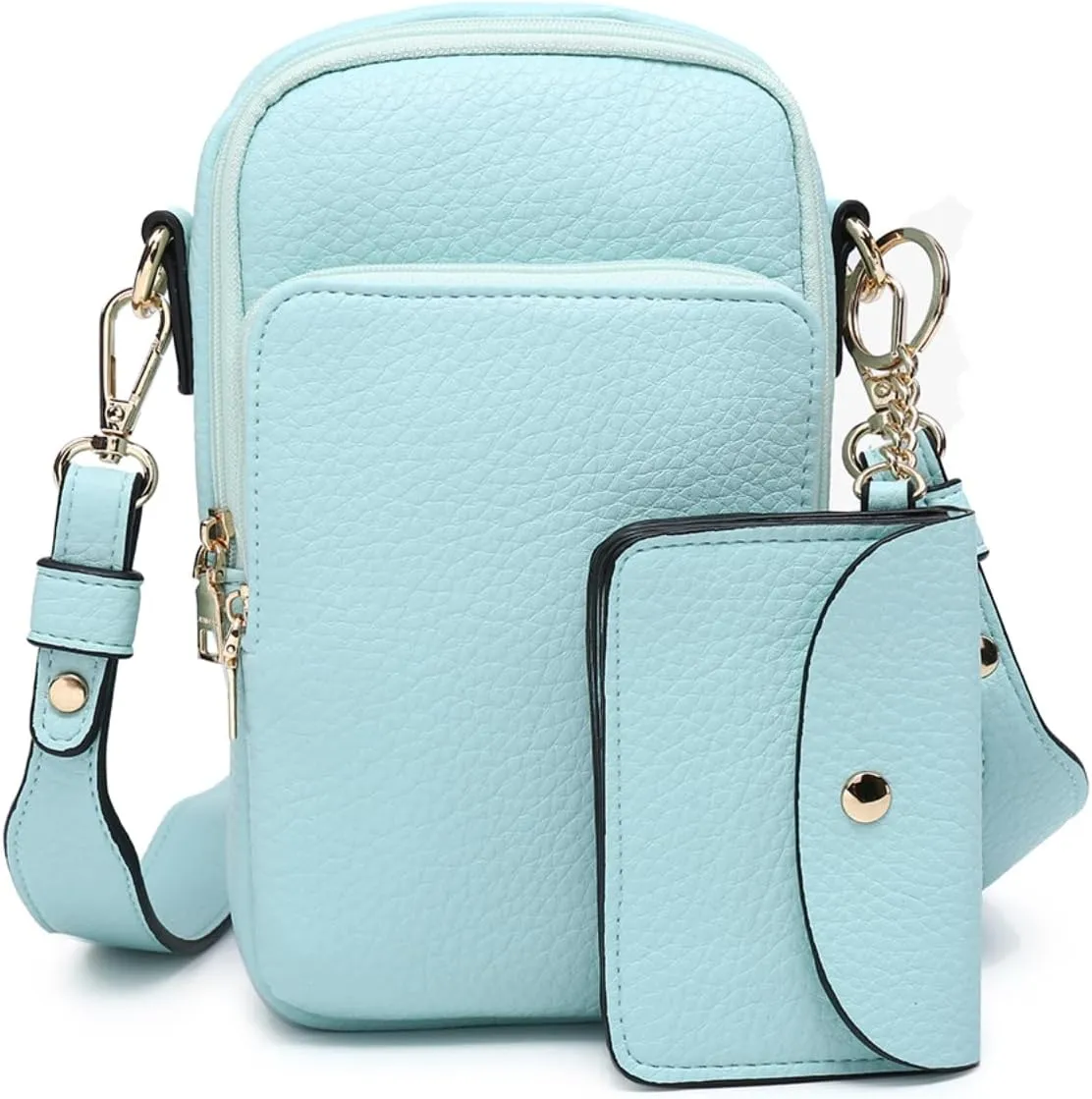 Parker Crossbody Bags for Women Vegan Leather Travel Purse Small Shoulder Handbags with Detachable Snap Pouch