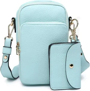 Parker Crossbody Bags for Women Vegan Leather Travel Purse Small Shoulder Handbags with Detachable Snap Pouch