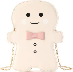 party greeting Christmas Crossbody Bag Gingerbread Man Crossbody Purse Christmas Gingerbread Man Shaped Phone Bag