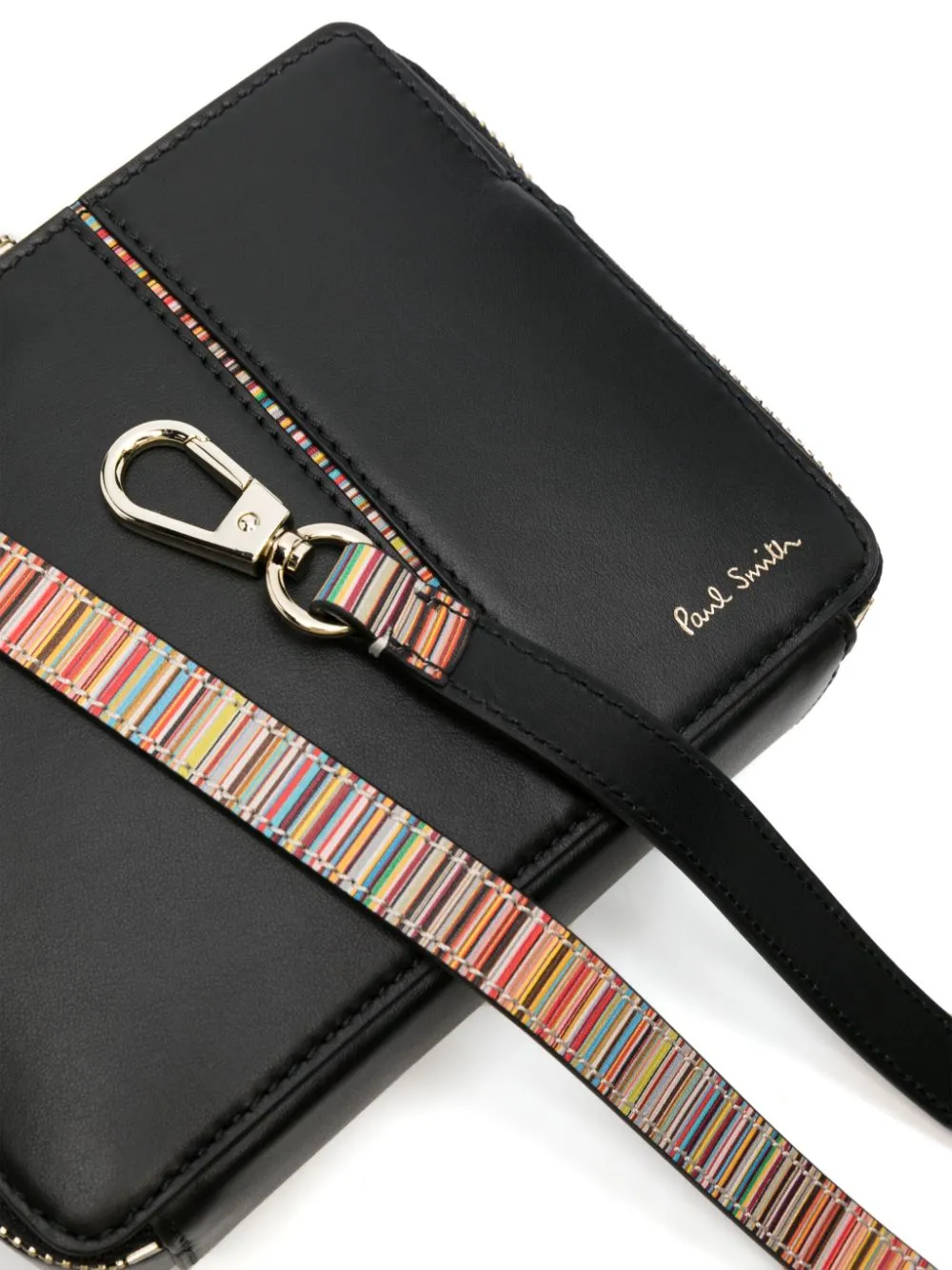 Paul Smith Signature Stripe Leather Crossbody Bag