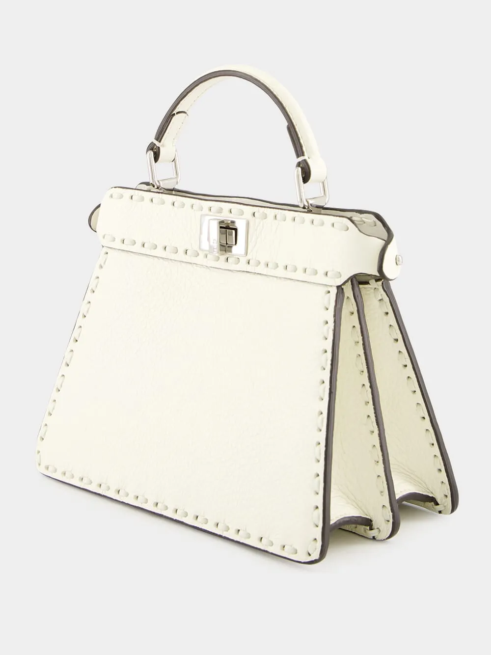Peekaboo ISeeU Petite White Selleria Bag