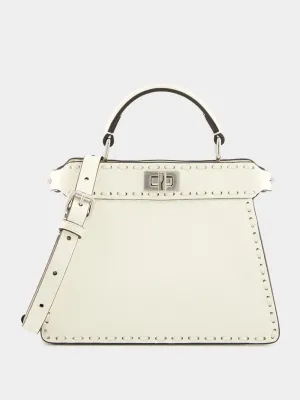 Peekaboo ISeeU Petite White Selleria Bag