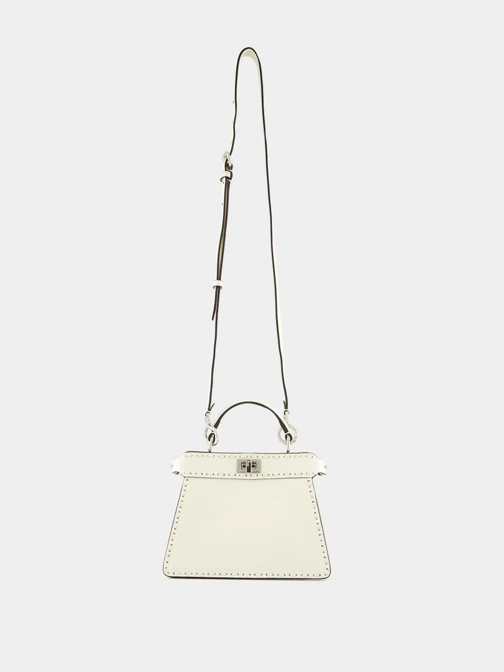 Peekaboo ISeeU Petite White Selleria Bag