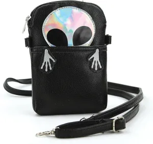 Peeking Alien Crossbody Pouch in Vinyl