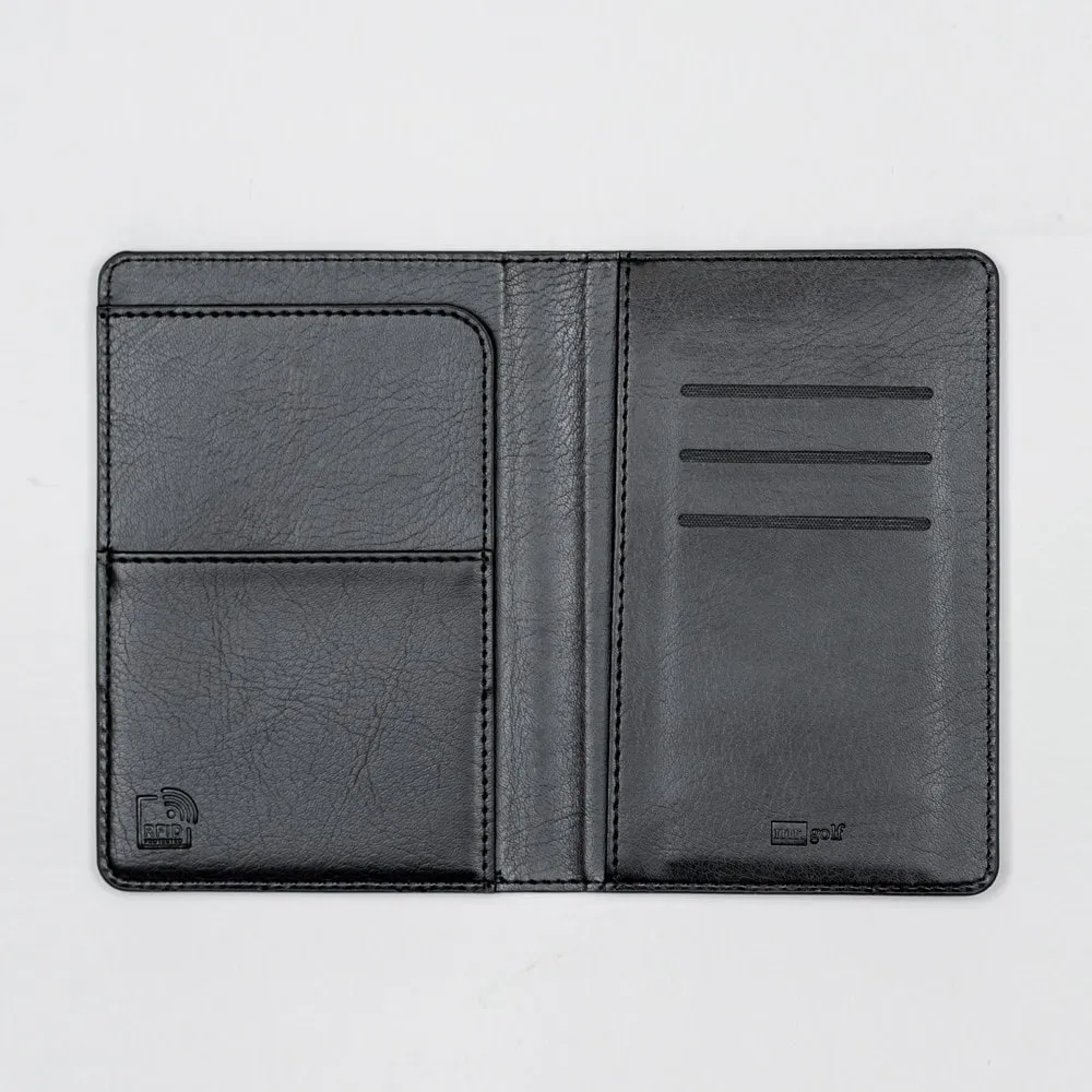 Personalized Premium Passport Holder & Luggage Tag (BLACK)