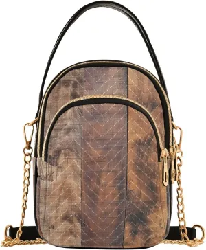 Pet Paw with Angel Wing Women's Crossbody Bags Quilted Purse with Chain Phone Purse Handbag
