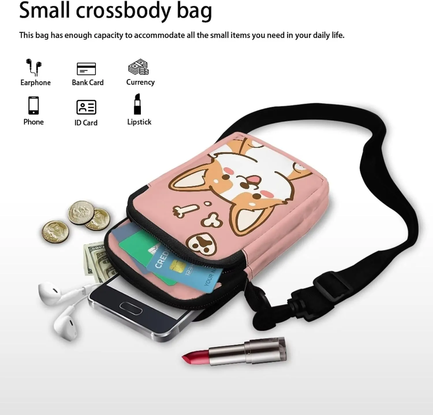Phone Crossbody Purse for Women Small Messenger Pouch Ladies Cross Body Bags