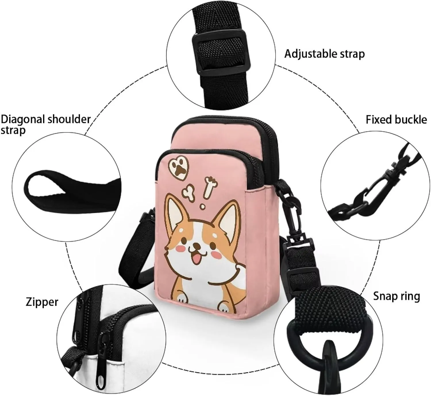 Phone Crossbody Purse for Women Small Messenger Pouch Ladies Cross Body Bags