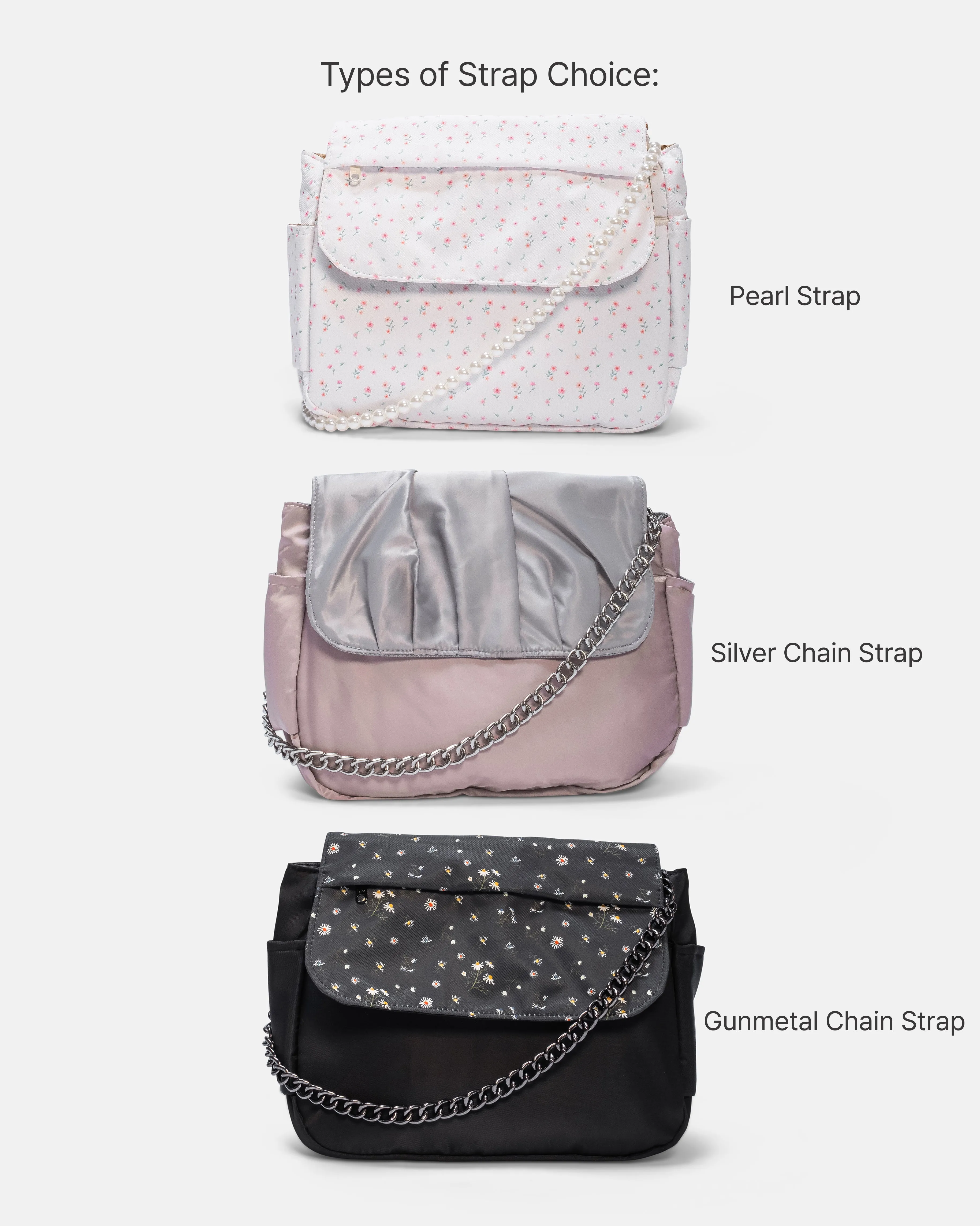 Pink Grey Multi-Carry Crossbody Bag