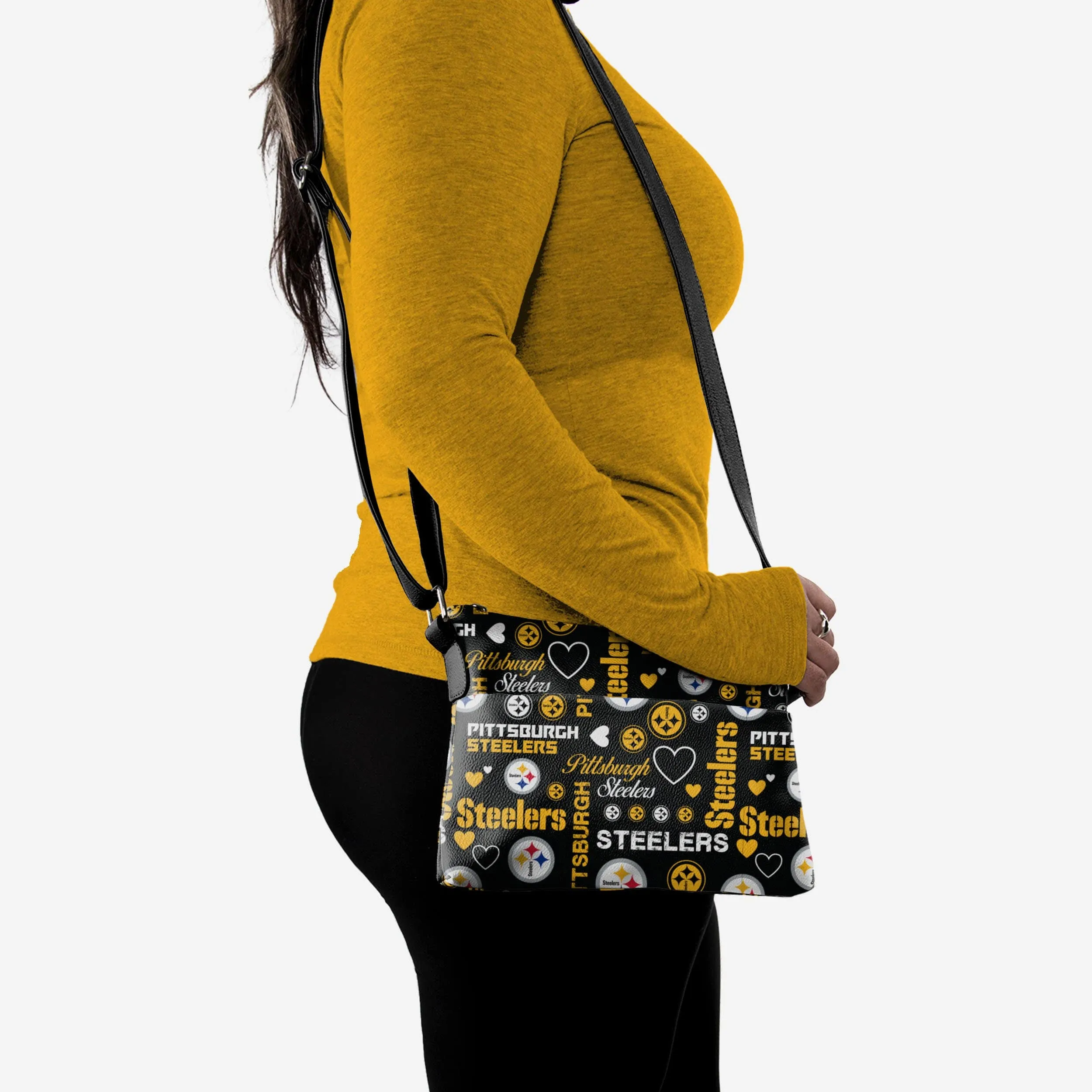 Pittsburgh Steelers Logo Love Crossbody Purse