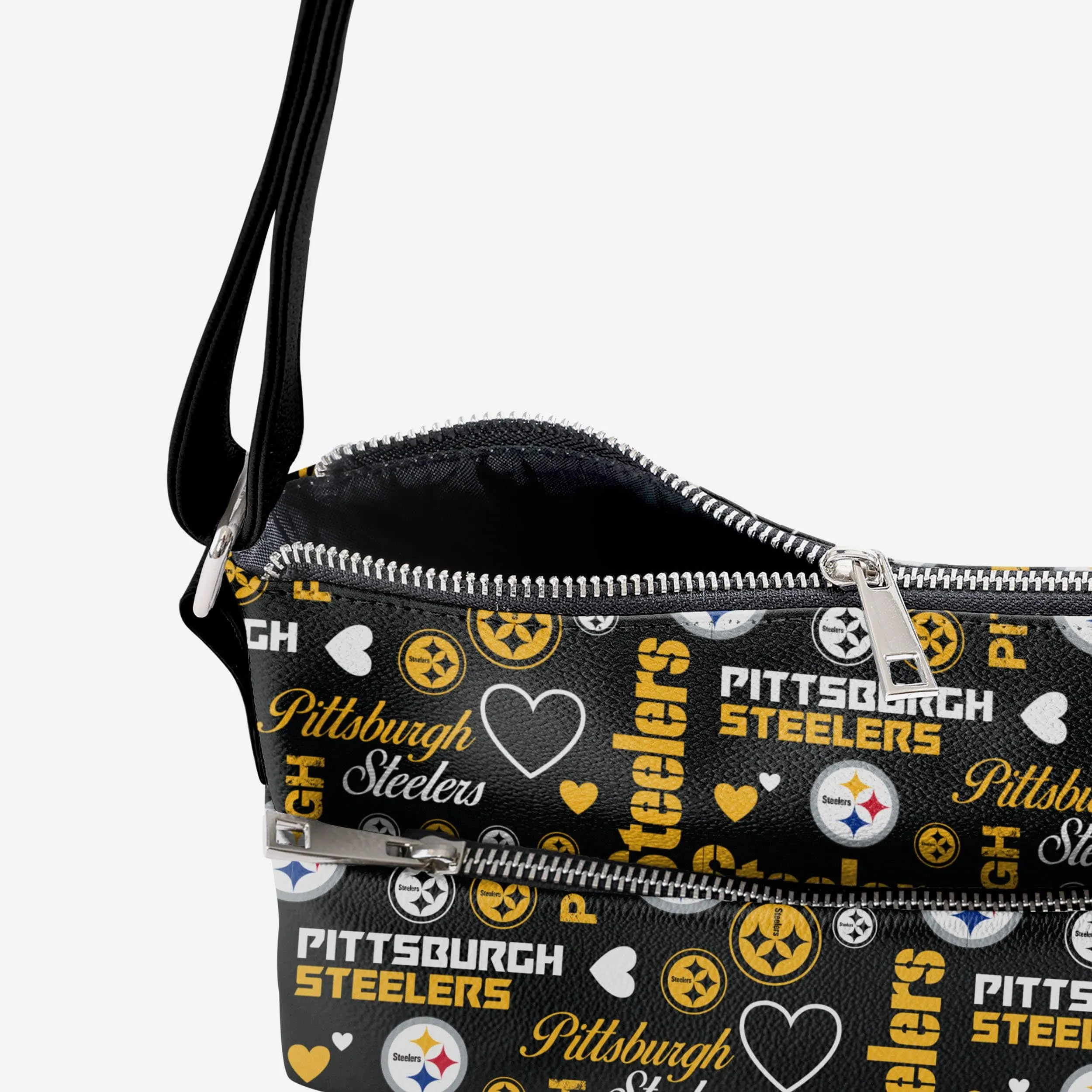 Pittsburgh Steelers Logo Love Crossbody Purse
