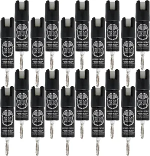 POLICE MAGNUM Mini Pepper Spray Bulk Pack- Max Heat Strength Protection- Made in The USA- 1/2oz Twist Lock Keyrings
