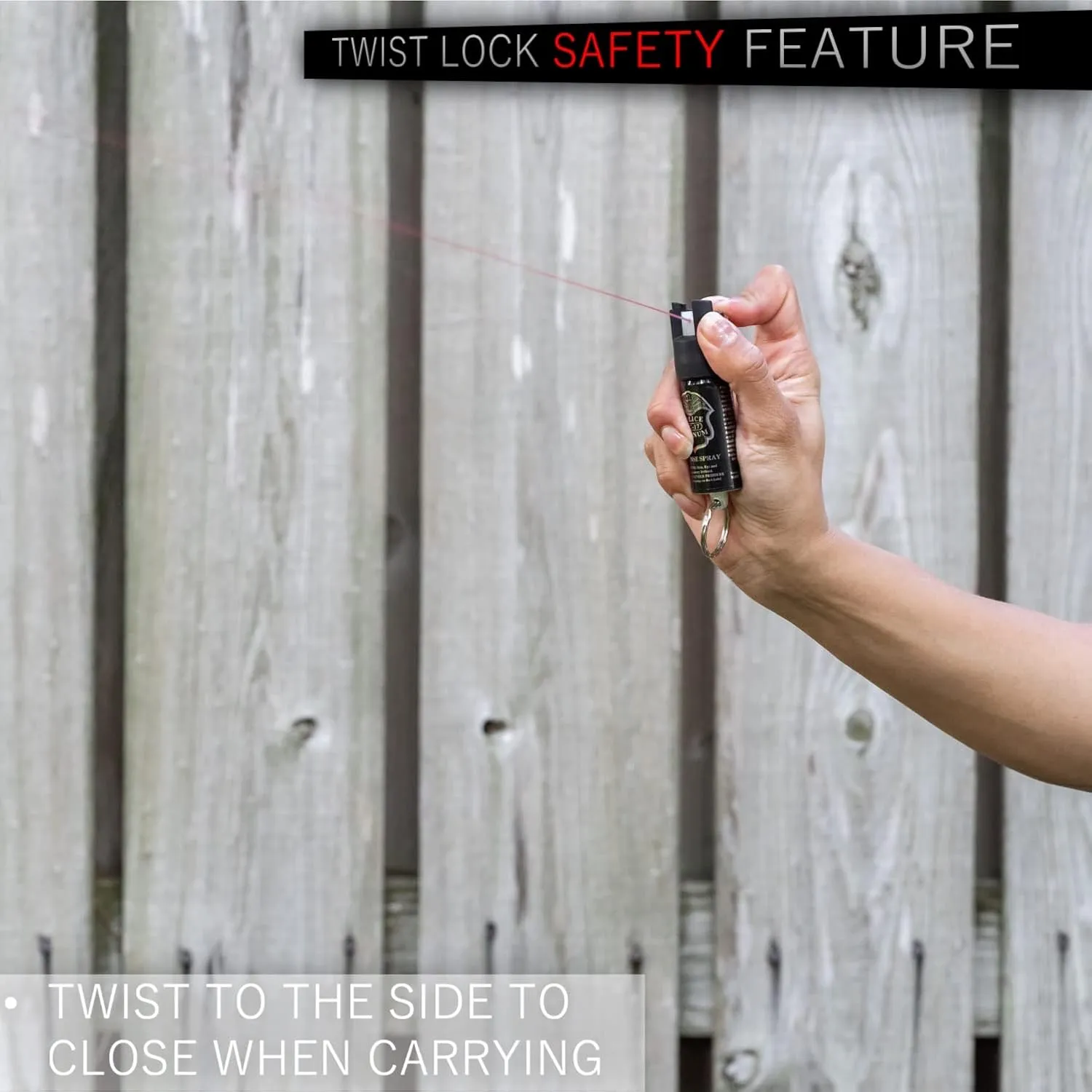 POLICE MAGNUM Mini Pepper Spray Bulk Pack- Max Heat Strength Protection- Made in The USA- 1/2oz Twist Lock Keyrings