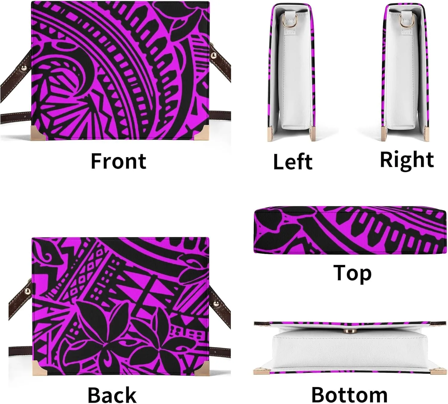 Polynesian Women'S Crossbody Bag Custom Vintage Art Book Storage Bag Party Custom Temperament Women'S Bag