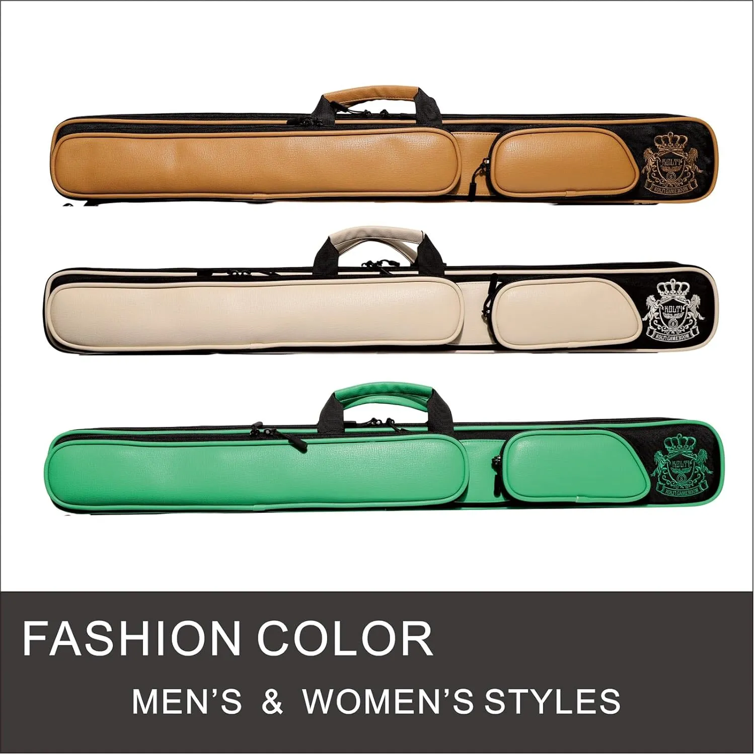 Pool Cue Case, Pool Cue Carrying Case Soft Padded Billiard Stick Bag with Multi-pocket for Butts and Shafts, Pool Stick Case Cue Bag with Straps for Pool Cues & Accessories