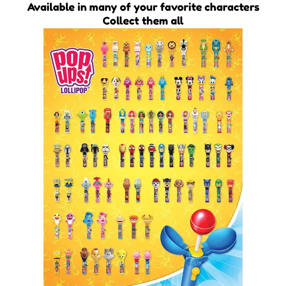 Pop Ups! Transformers Lollipop Holders - Bumble Bee and Optimus Prime - 12 Chupa Chups Lollipops with Cases - Individually Wrapped Candy Party Favors - Transformers Candy - Bulk Set of 12