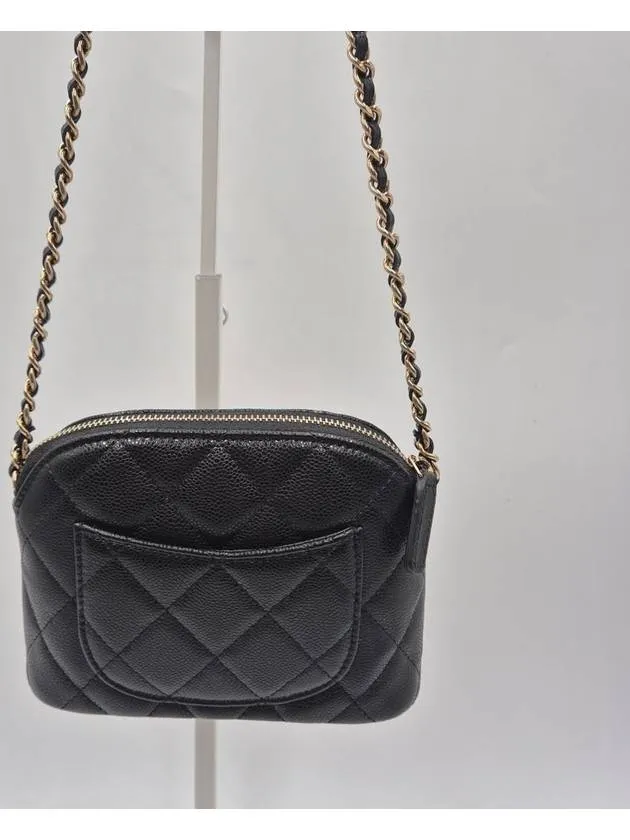 Pouch Bag Chanel Logo Cross CC Limited edition range Mini Black Bluetooth-enabled