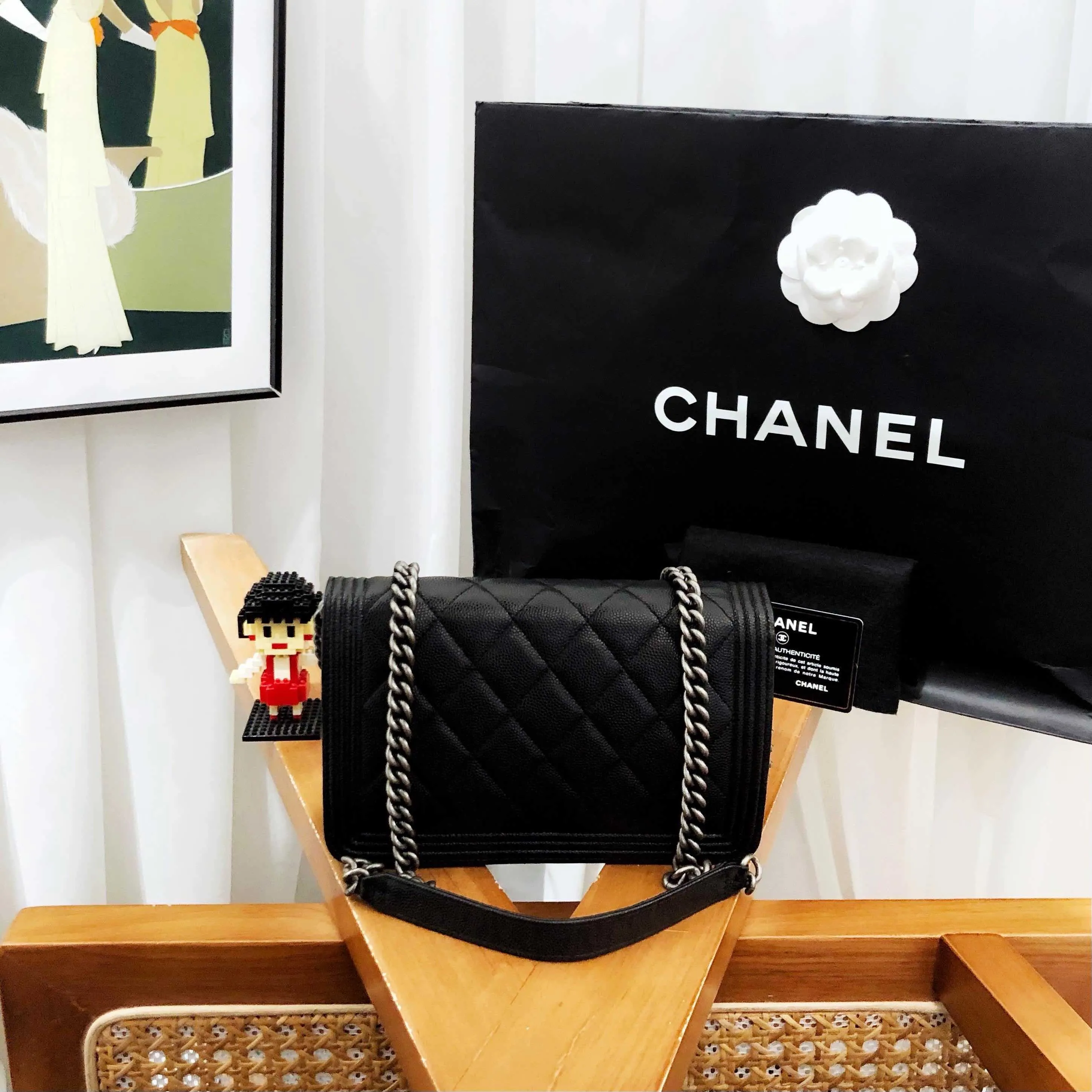Preloved Chanel Le Boy WOC Black Crossbody Bag