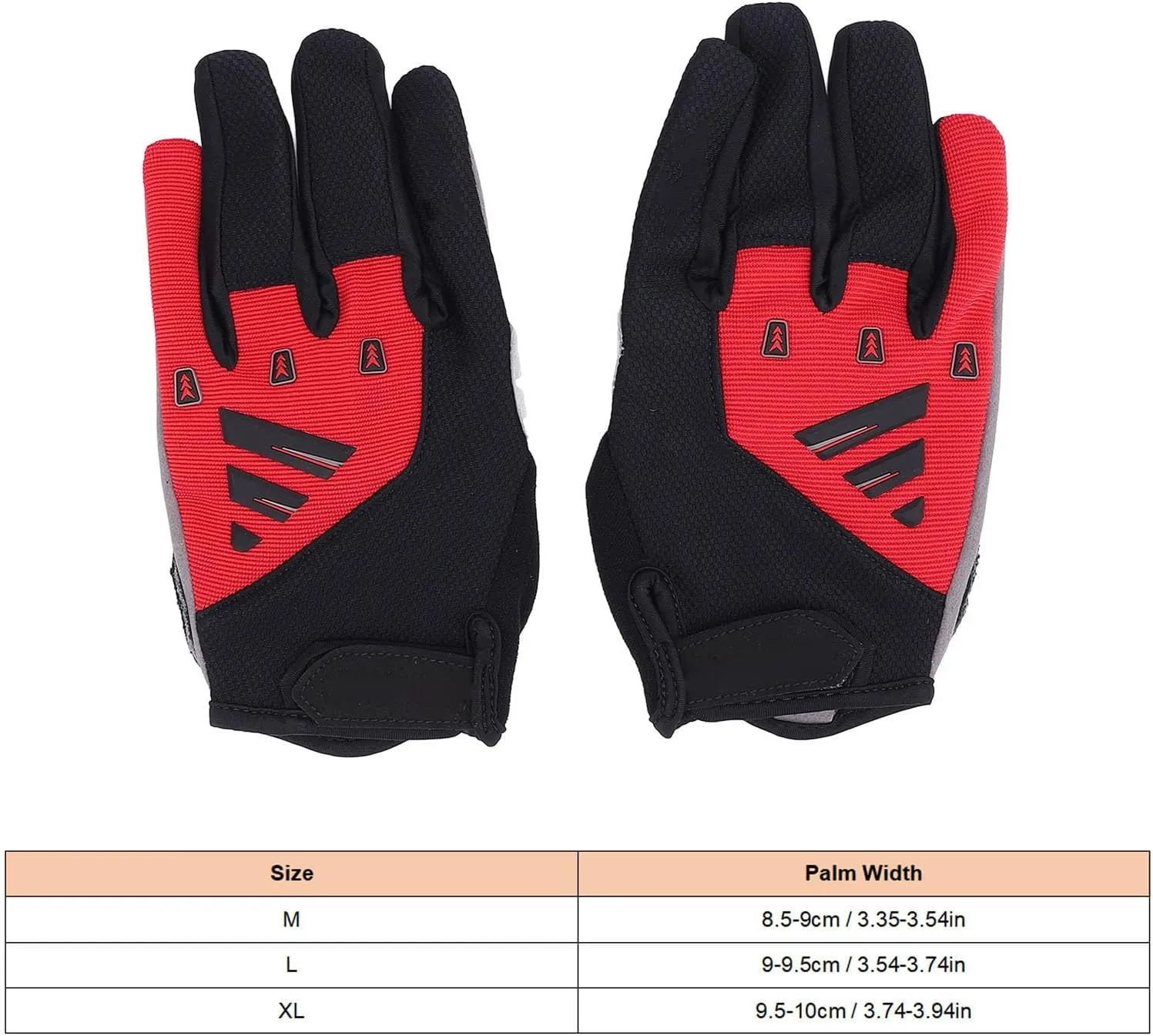 Premium Full Finger Cycling Gloves, Anti Slip Shock Absorbing, Lightweight with Touchscreen Compatible Fingertips, Unisex Design for Men Women, Durable Compact