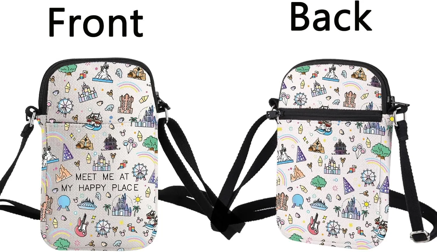 Princess Merchandise Amusement Park Gift Amusement Park Merch Princess Castle Crossbody Bag Recreation Facility Gift