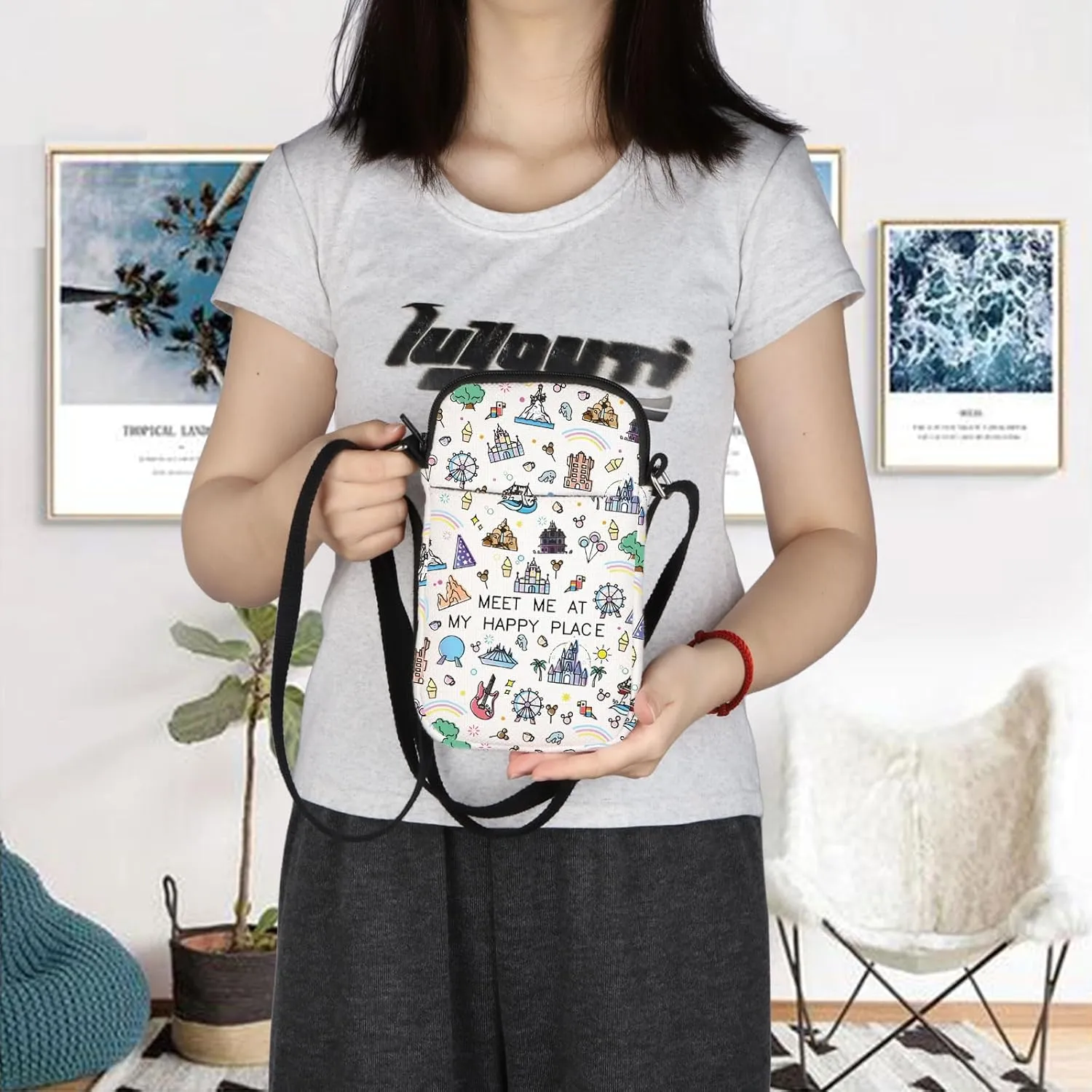 Princess Merchandise Amusement Park Gift Amusement Park Merch Princess Castle Crossbody Bag Recreation Facility Gift