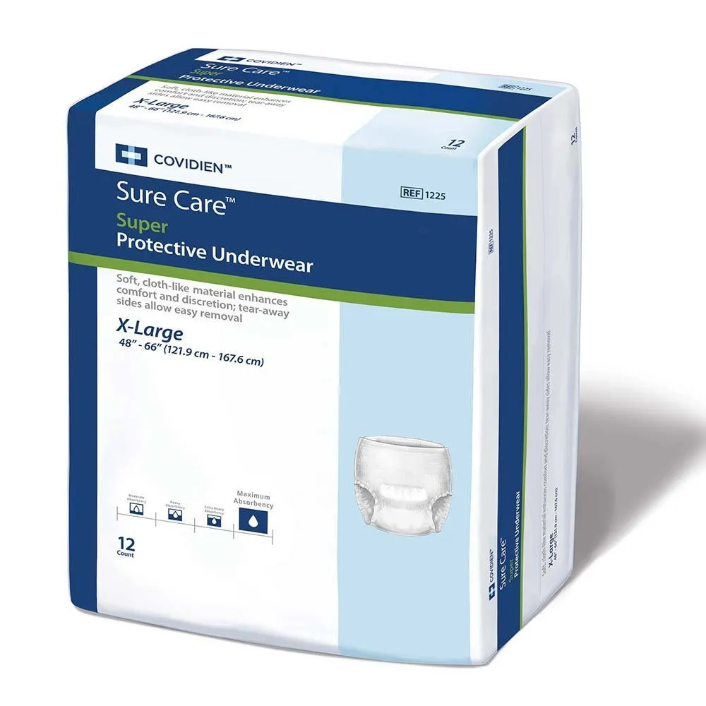 Protective Underwear Extra-Heavy Absorbency Size XL Case/48 (4 Bags of 12)
