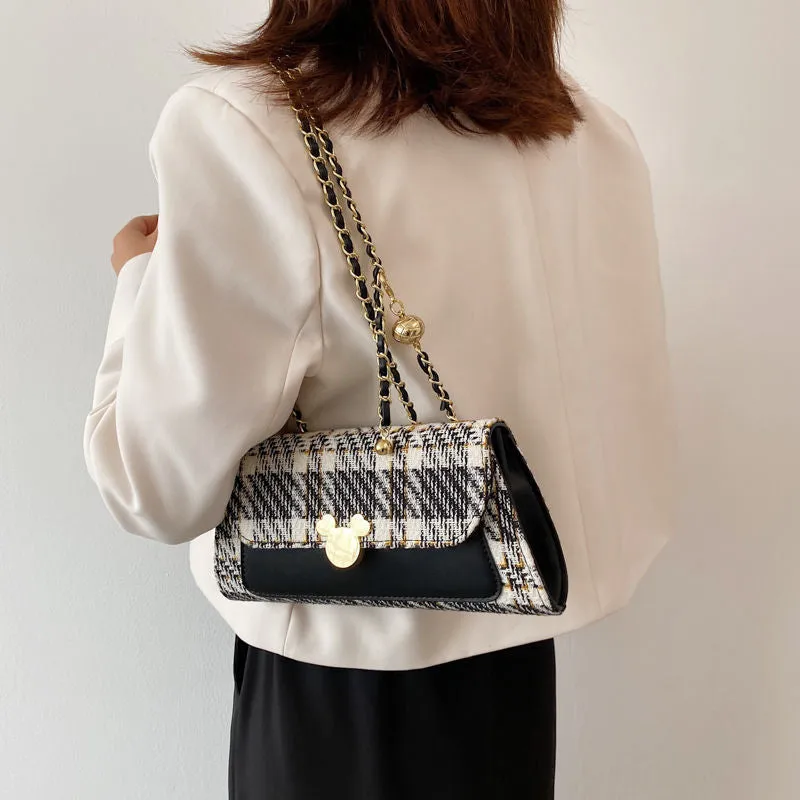 PU Chain Strap Crossbody Bag