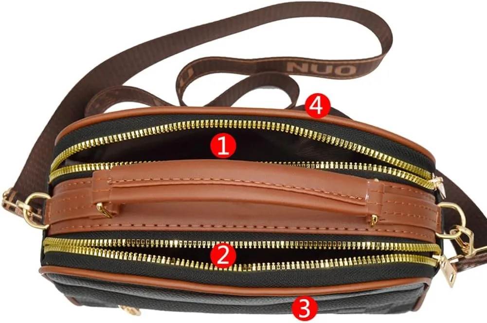 PU Leather Shoulder Bag for Women Small Purse with Detachable Wide Strap Retro Top Handle Bag