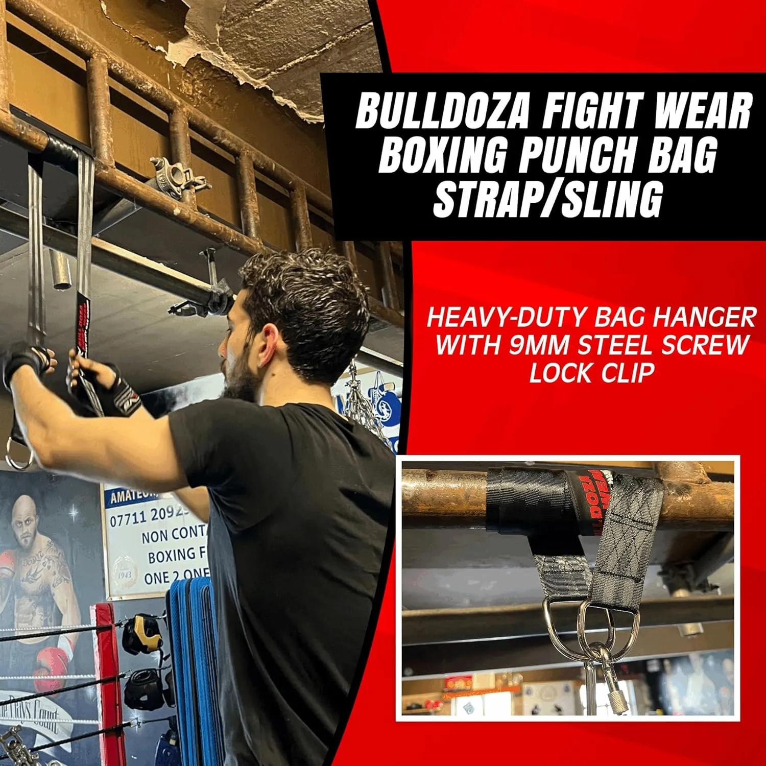 Punch Bag Hanging Strap – Silent, Strong, Non-Slip – Available in 3 Sizes