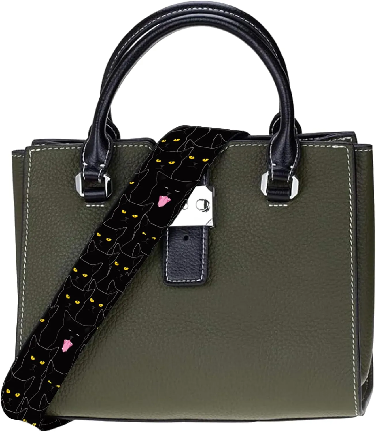 Purse Straps Replacement Crossbody, 2" Wide Shoulder Strap Adjustable, Gold Buckle Canvas Bag Handbag Belts