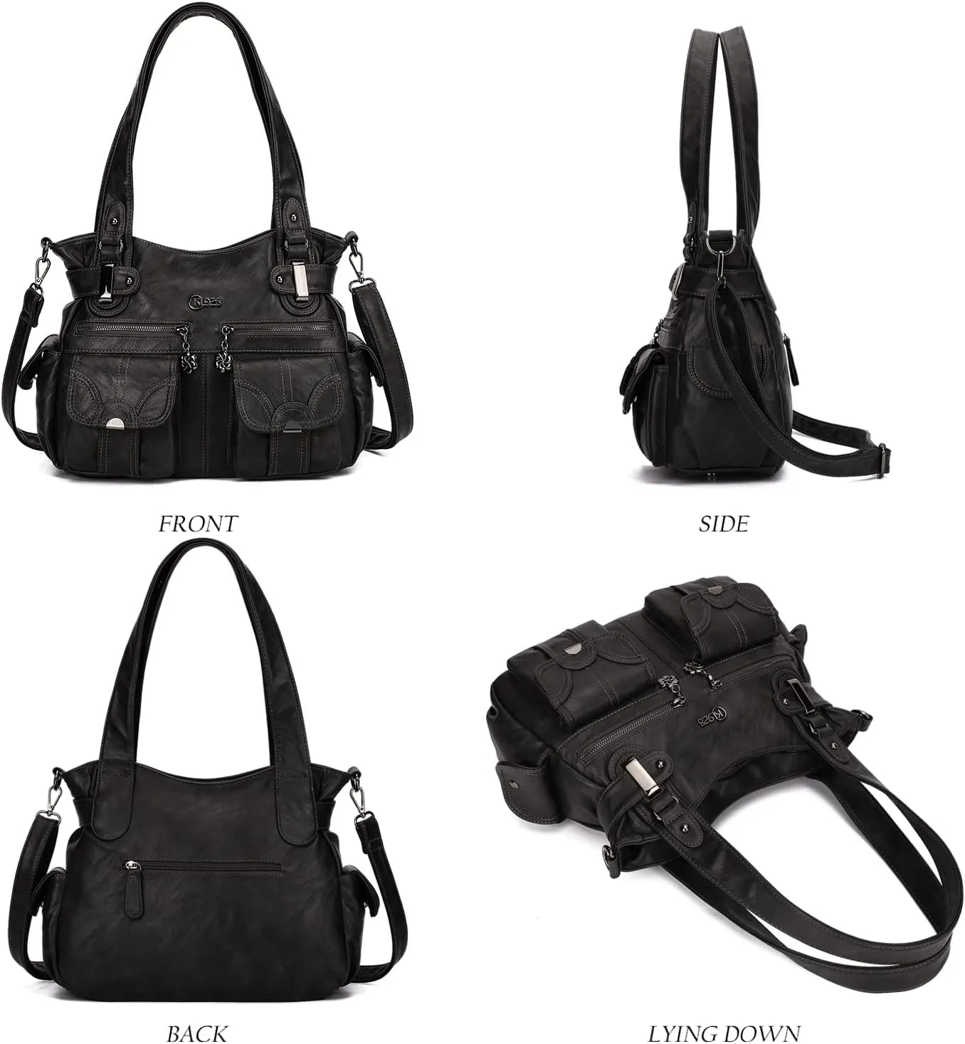Purses and Handbags for Women Large Hobo Shoulder Bags Soft PU Leather Multi-Pocket Tote Bag