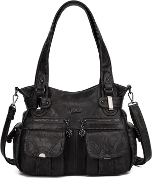 Purses and Handbags for Women Large Hobo Shoulder Bags Soft PU Leather Multi-Pocket Tote Bag