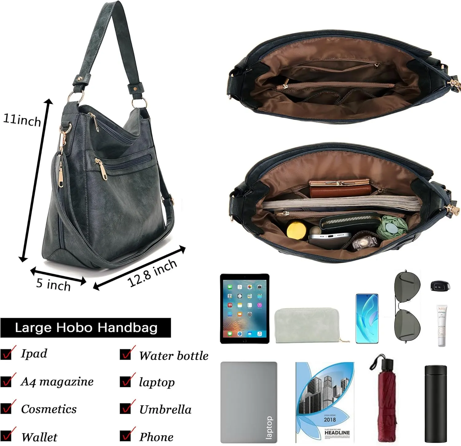 Purses For Women Handbags And Wallet Set Large Hobo Crossbody Bag Ladies Purse Totes 4 PCS