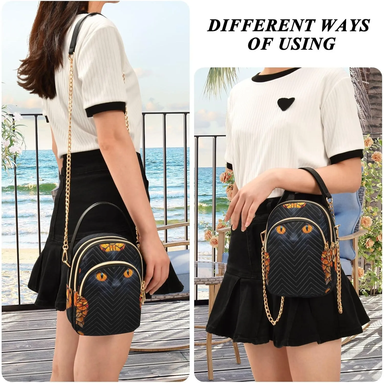 Quilted Crossbody Bag Small Shoulder Purse Women's Handbags Phone Purse with Chain
