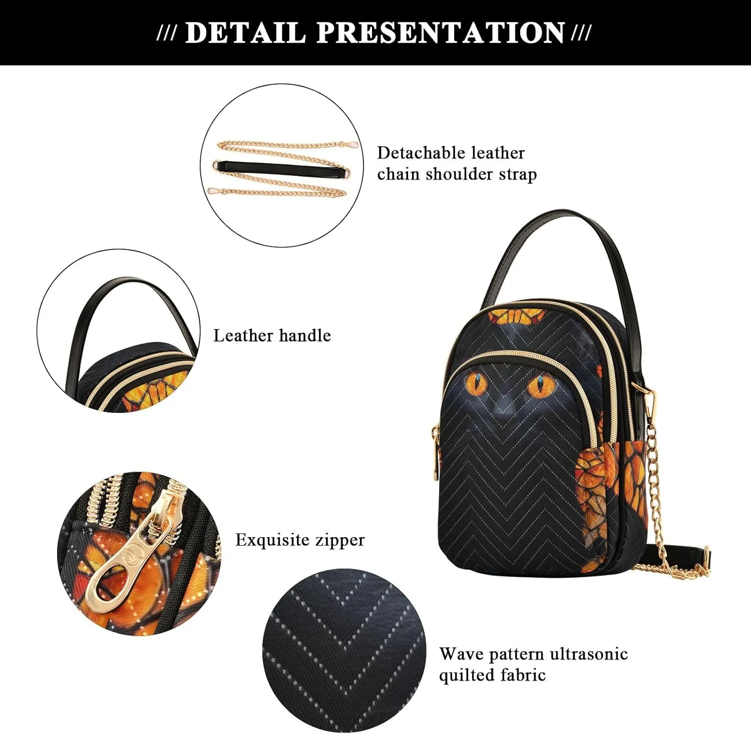 Quilted Crossbody Bag Small Shoulder Purse Women's Handbags Phone Purse with Chain