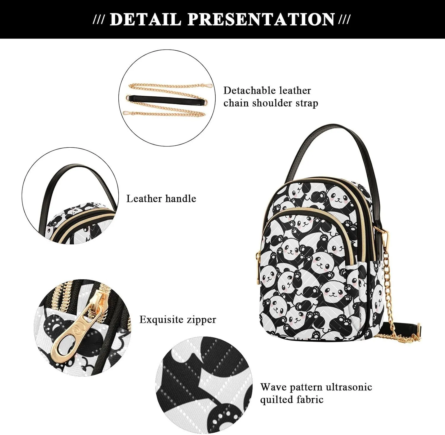 Quilted Crossbody Bags for Women Trendy, Women's Crossbody Handbags Butterfly Travel Cell Phone Purses Bags