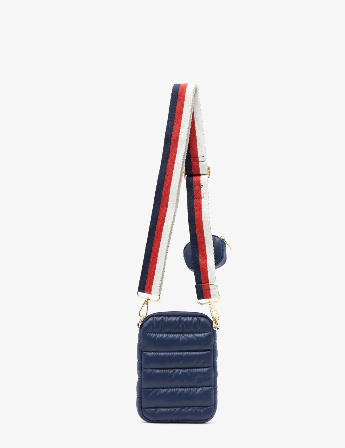 QUILTED PHONE CROSSBODY WITH ZIPPER POUCH