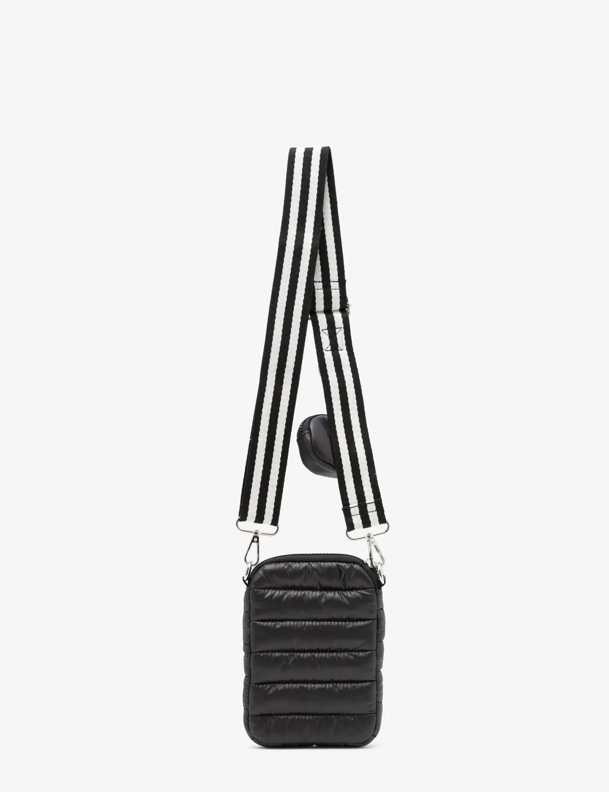 QUILTED PHONE CROSSBODY WITH ZIPPER POUCH