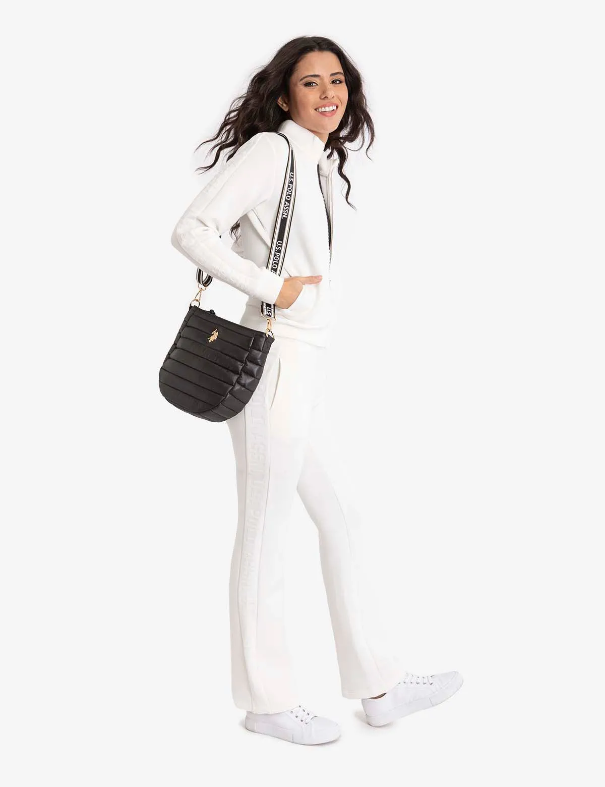QUILTED U CROSSBODY