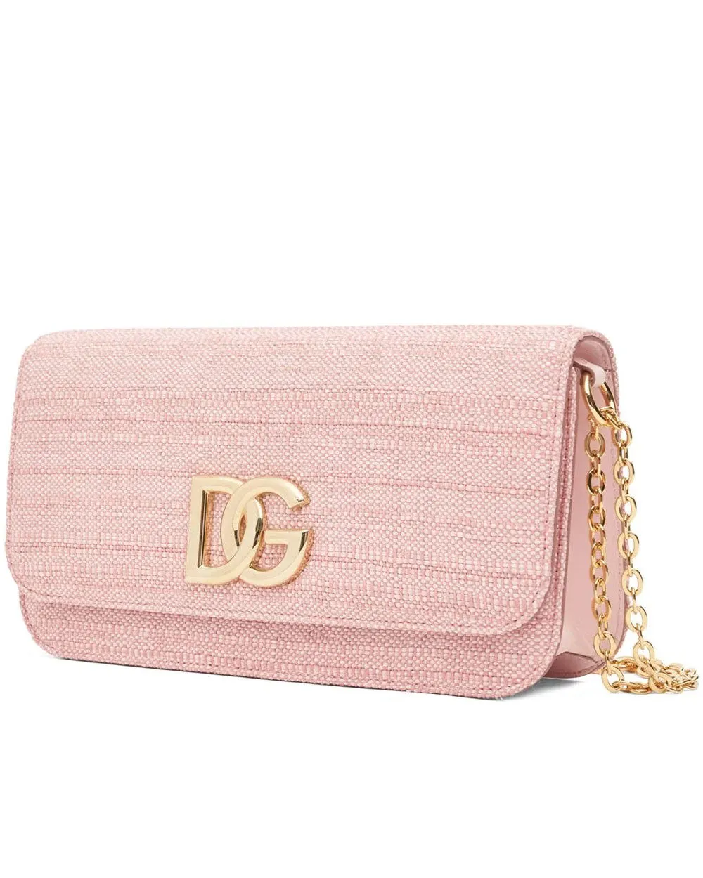Raffia Crossbody Bag in Rose